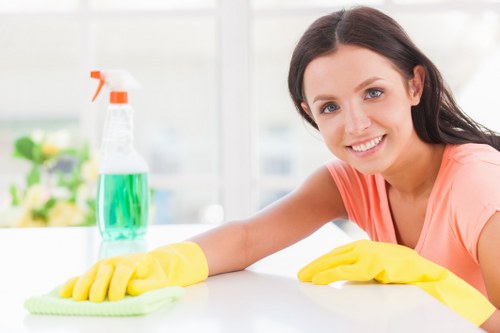 Professional steam carpet cleaning process on residential carpet