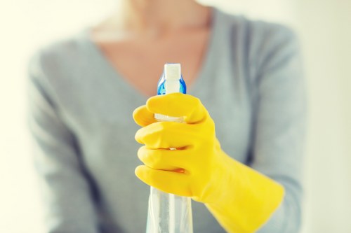 Business carpet maintenance and stain treatment during commercial cleaning