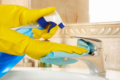 Deep upholstery cleaning process on a couch showing stain removal