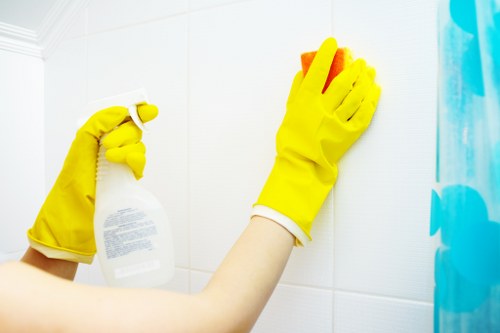 Cleaning upholstery stain with care and precision