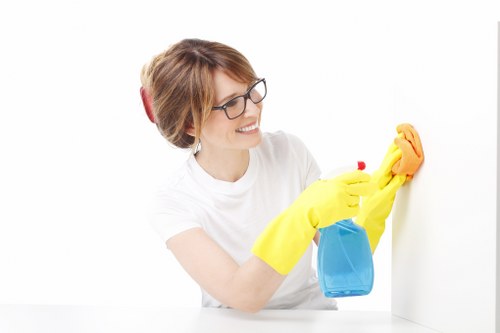 Baking soda sprinkled on a mattress for odor control